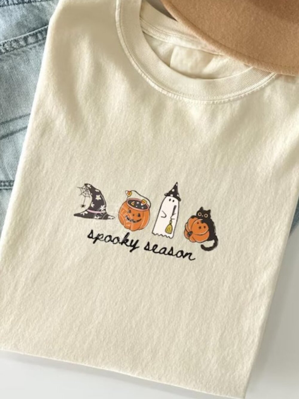 Ghost Halloween Tshirt, Spooky Season Shirt, Pumpkin Tee